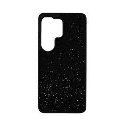 Capa de Silicone de Designer com Cristais de Diamante para Samsung Galaxy S26 Preto